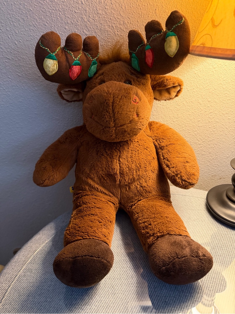 Build-A-Bear - “Hal the Moose” with Holiday Light Antlers